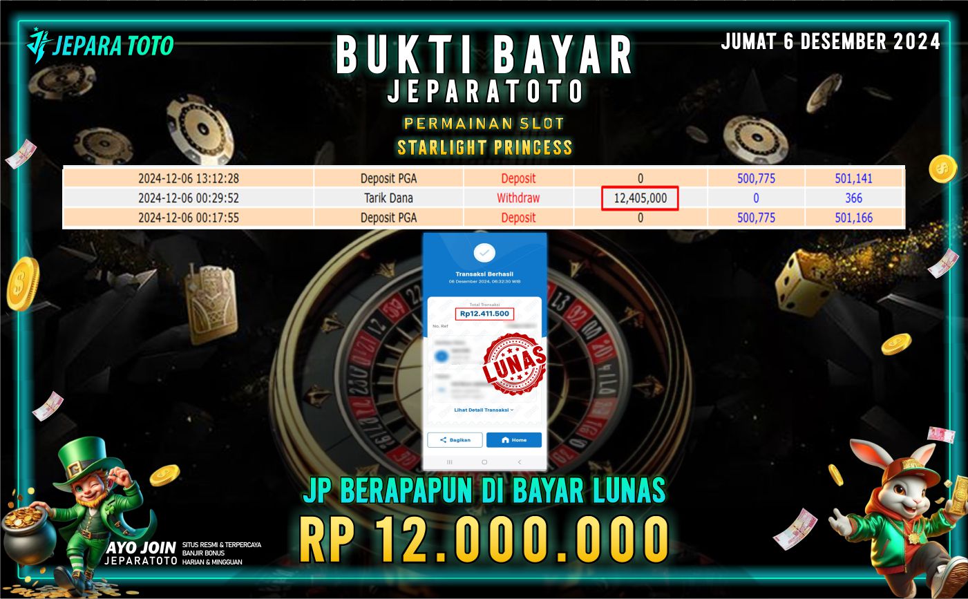 BUKTI KEMENANGAN SLOT STARLIGHT PRINCESS MEMBER JEPARATOTO